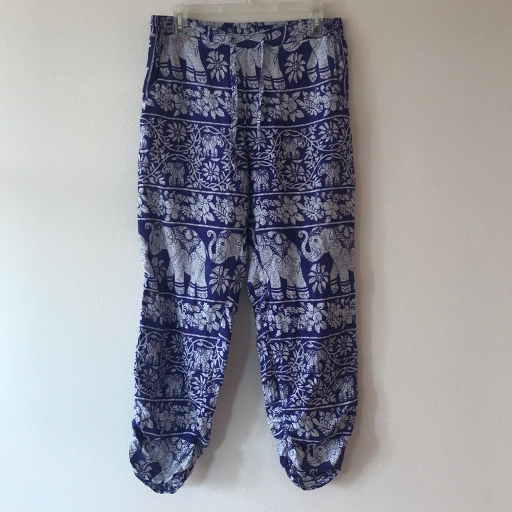 Blue elephant pants!